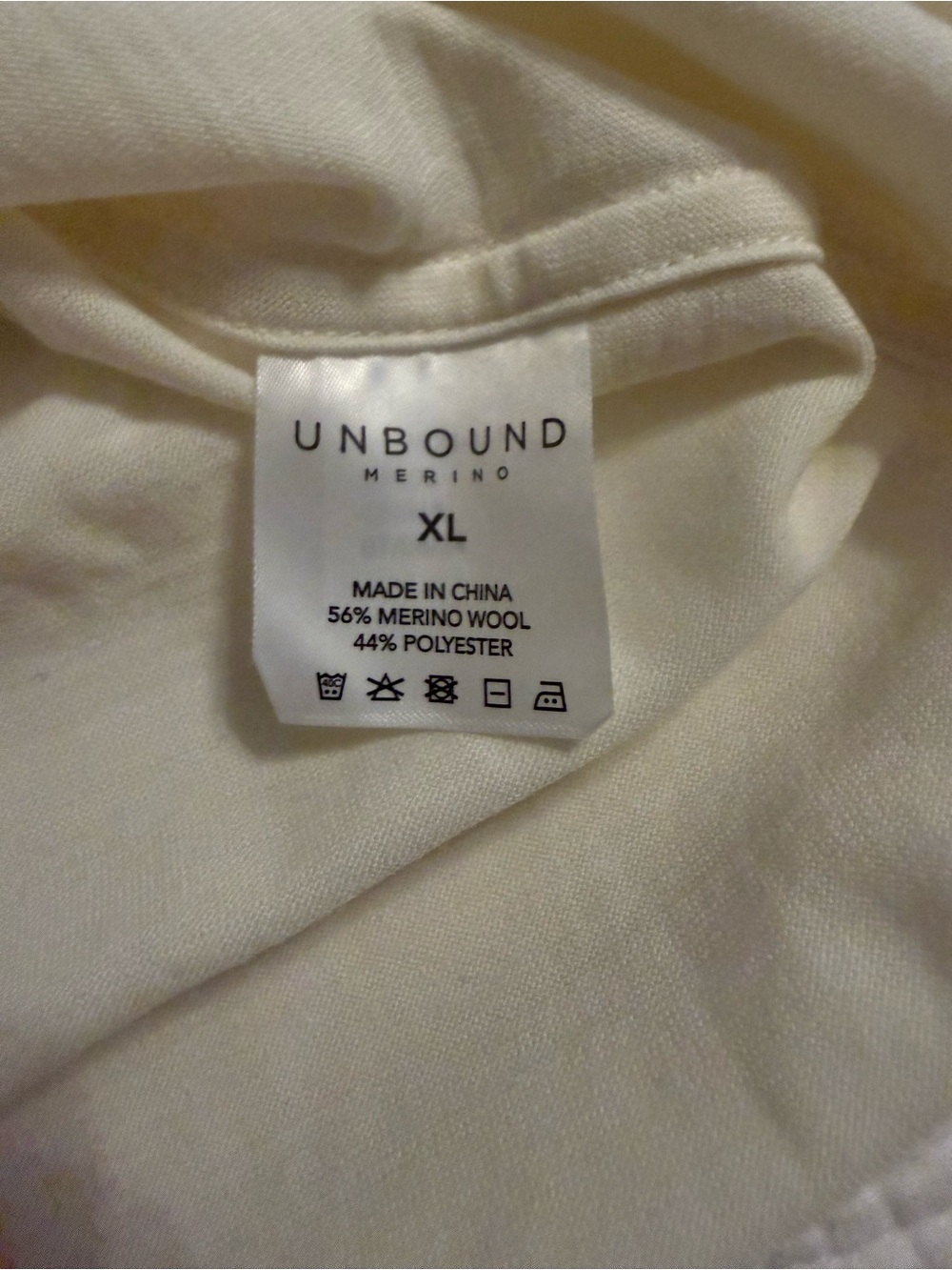 Unbound Merino Crew Neck Short Sleeve Tee - cream - Picture 4 of 6